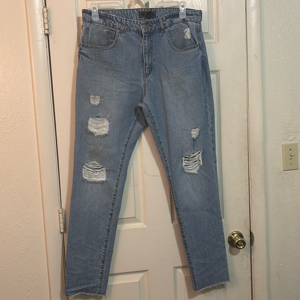 Distressed Light Blue Jeans